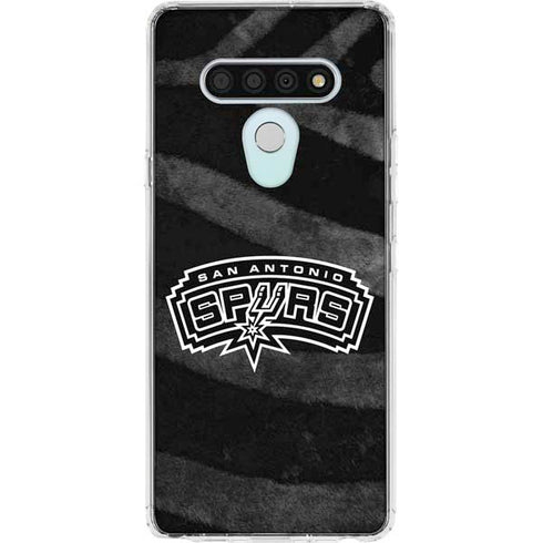 NBA San Antonio Spurs Black Animal Print LG Stylo 6 Clear Case