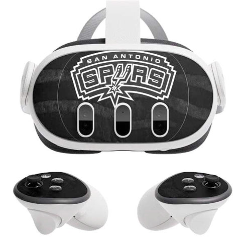 NBA San Antonio Spurs Black Animal Print Meta Quest 3 Skin