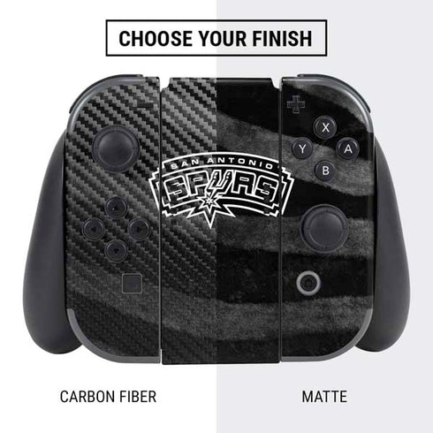 NBA San Antonio Spurs Black Animal Print Nintendo Switch Bundle Skin