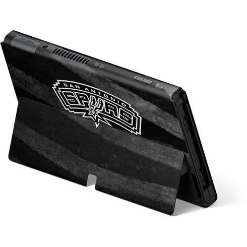 NBA San Antonio Spurs Black Animal Print Nintendo Switch OLED (2021) Skin