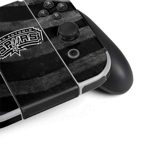 NBA San Antonio Spurs Black Animal Print Nintendo Switch OLED (2021) Skin