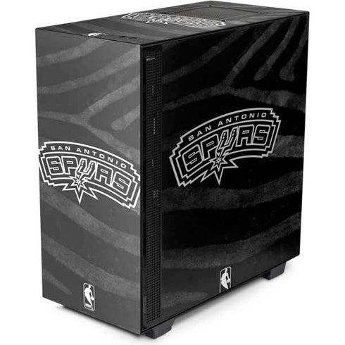 NBA San Antonio Spurs Black Animal Print NZXT H510 Compact ATX Mid-Tower Case Skin