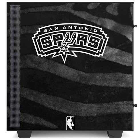 NBA San Antonio Spurs Black Animal Print NZXT H510 Compact ATX Mid-Tower Case Skin