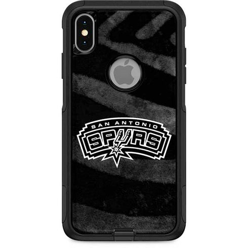 NBA San Antonio Spurs Black Animal Print Otterbox Commuter iPhone Skin