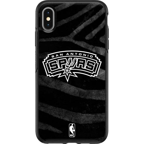 NBA San Antonio Spurs Black Animal Print Otterbox Symmetry iPhone Skin