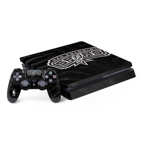 NBA San Antonio Spurs Black Animal Print PS4 Slim Bundle Skin