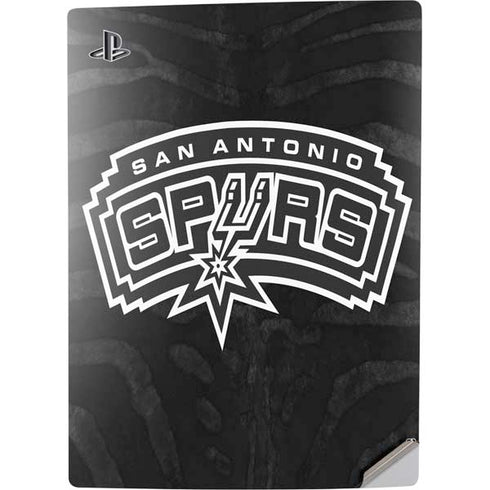 NBA San Antonio Spurs Black Animal Print PS5 Digital Edition Console Skin