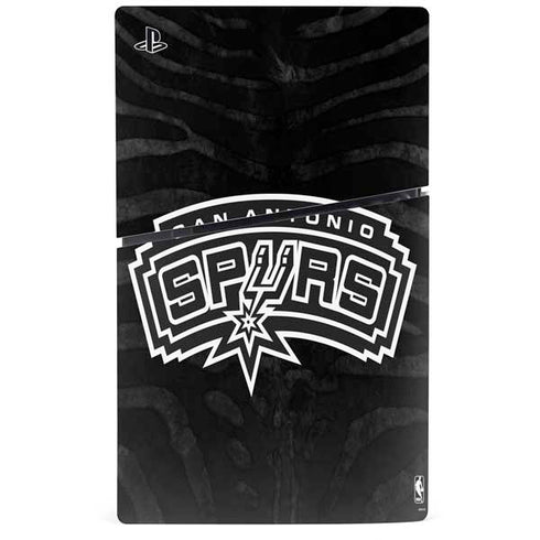 NBA San Antonio Spurs Black Animal Print PS5 Slim Disk Bundle Skin