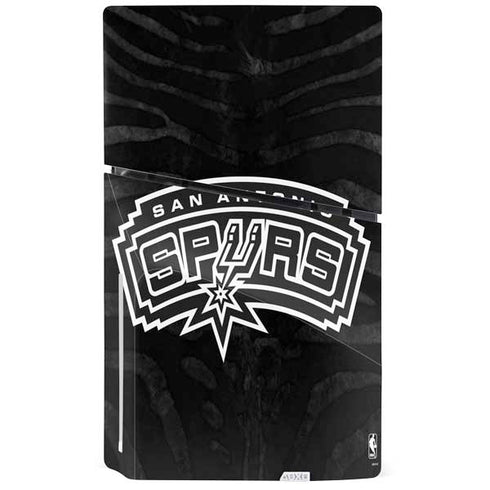 NBA San Antonio Spurs Black Animal Print PS5 Slim Disk Bundle Skin