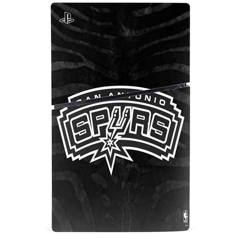 NBA San Antonio Spurs Black Animal Print PS5 Slim Digital Edition Console Skin