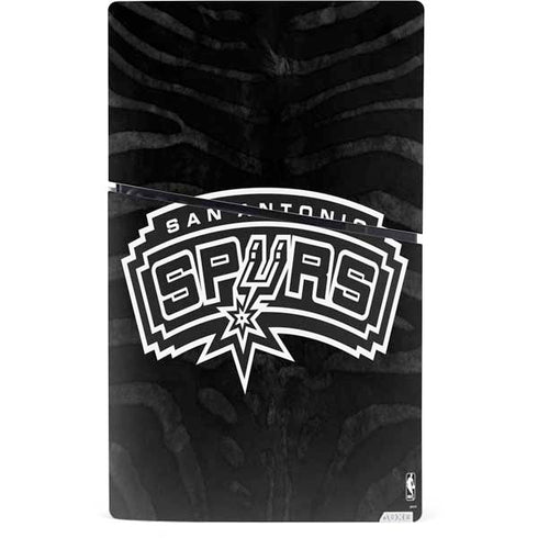 NBA San Antonio Spurs Black Animal Print PS5 Slim Digital Edition Console Skin