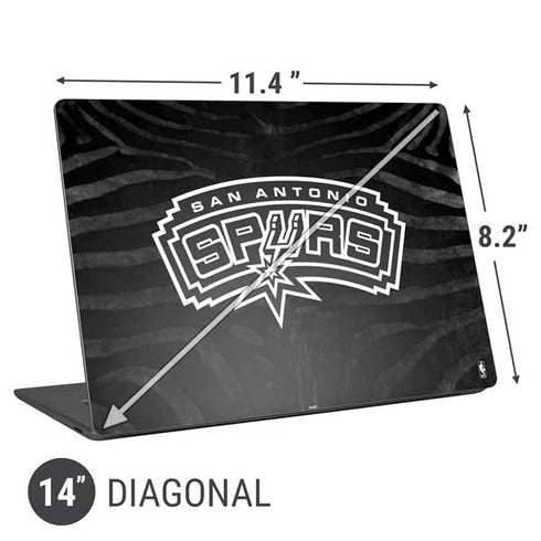 NBA San Antonio Spurs Black Animal Print Universal Laptop 14in (11.4 x 8.2in) Skin