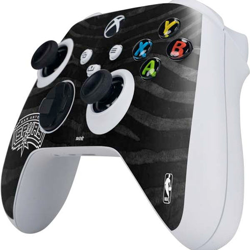 NBA San Antonio Spurs Black Animal Print Xbox Series S Controller Skin