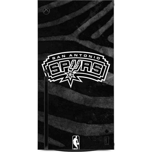 NBA San Antonio Spurs Black Animal Print Xbox Series X Console Skin