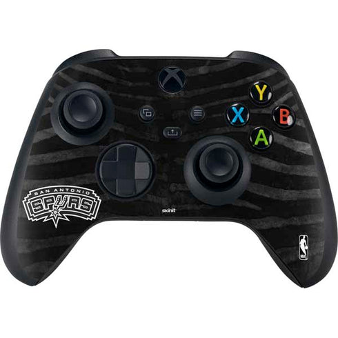 NBA San Antonio Spurs Black Animal Print Xbox Series X Controller Skin