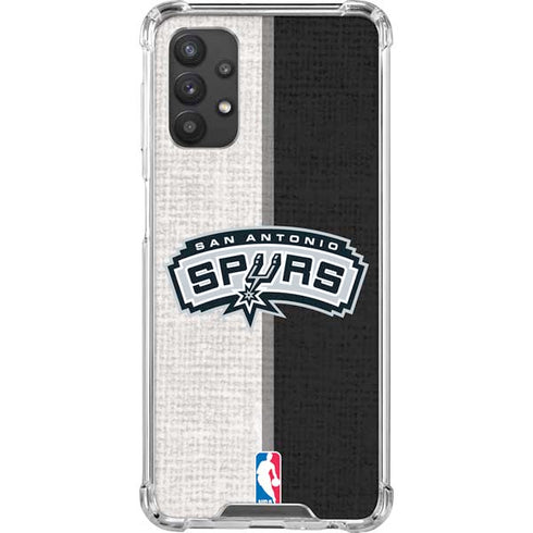 NBA San Antonio Spurs Canvas Galaxy A32 5G Clear Case
