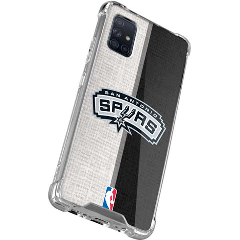 NBA San Antonio Spurs Canvas Galaxy A71 5G Clear Case