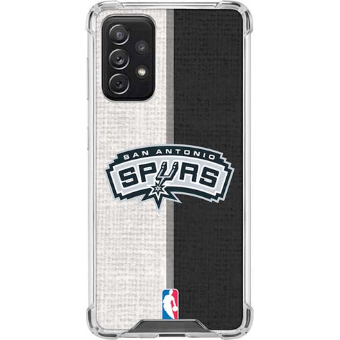 NBA San Antonio Spurs Canvas Galaxy A72 5G Clear Case