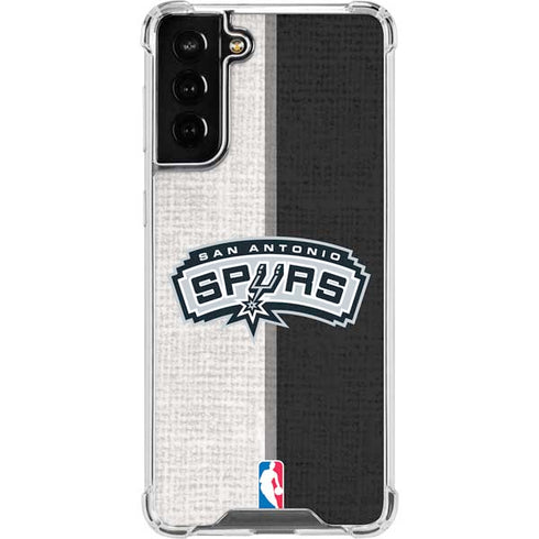 NBA San Antonio Spurs Canvas Galaxy S21 FE Clear Case