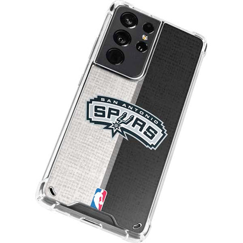 NBA San Antonio Spurs Canvas Galaxy S21 Ultra 5G Clear Case