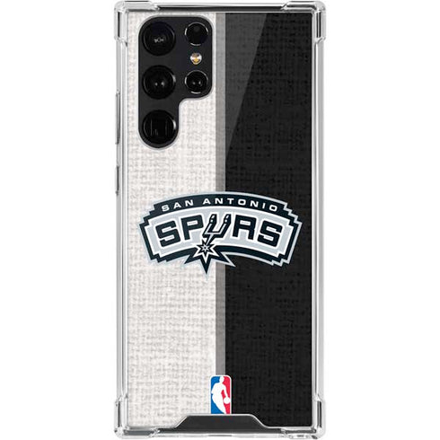 NBA San Antonio Spurs Canvas Galaxy S22 Ultra Clear Case