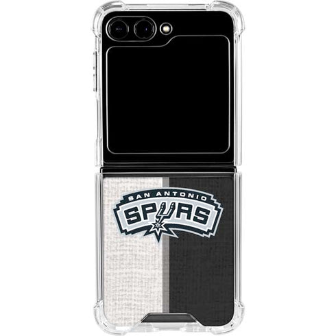 NBA San Antonio Spurs Canvas Galaxy Z Flip5 5G Clear Case