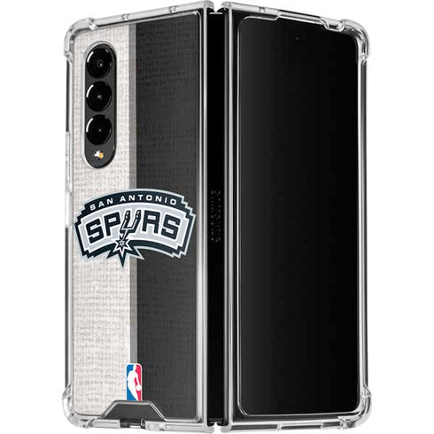 NBA San Antonio Spurs Canvas Galaxy Z Fold4 5G Clear Case