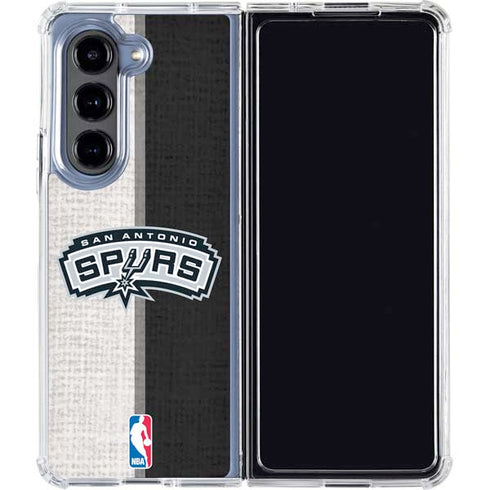 NBA San Antonio Spurs Canvas Galaxy Z Fold5 5G Clear Case
