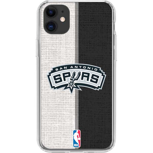 NBA San Antonio Spurs Canvas iPhone 11 Clear Case