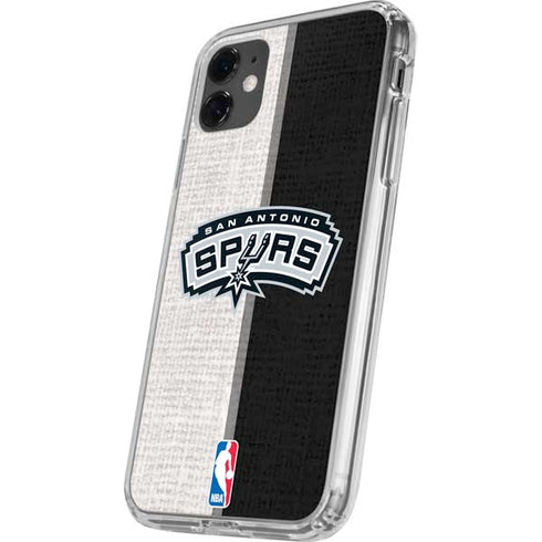 NBA San Antonio Spurs Canvas iPhone 11 Clear Case