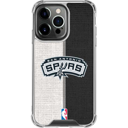 NBA San Antonio Spurs Canvas iPhone 13 Pro Clear Case