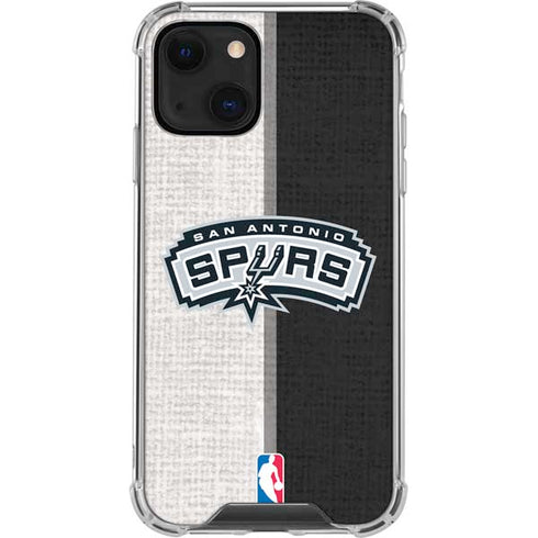 NBA San Antonio Spurs Canvas iPhone 15 Plus Clear Case