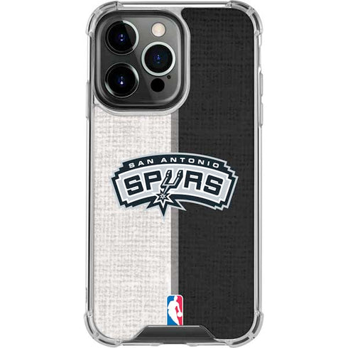 NBA San Antonio Spurs Canvas iPhone 15 Pro Clear Case