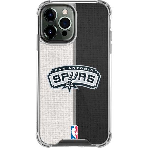 NBA San Antonio Spurs Canvas iPhone 14 Pro Max Clear Case