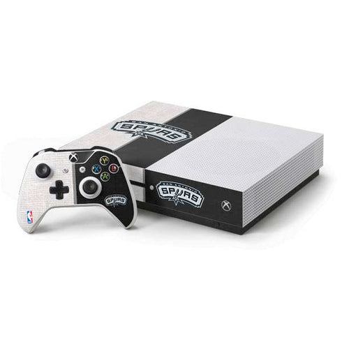 NBA San Antonio Spurs Canvas Xbox One S Console and Controller Bundle Skin