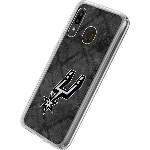 NBA San Antonio Spurs Dark Rust Galaxy A20 Clear Case
