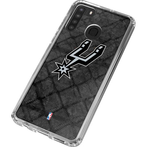 NBA San Antonio Spurs Dark Rust Galaxy A21 Clear Case