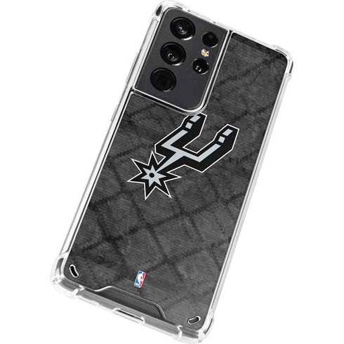 NBA San Antonio Spurs Dark Rust Galaxy S21 Ultra 5G Clear Case