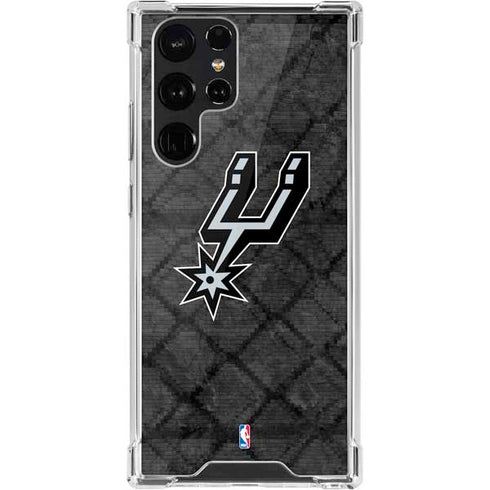 NBA San Antonio Spurs Dark Rust Galaxy S22 Ultra Clear Case