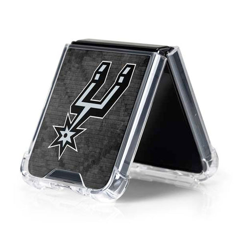 NBA San Antonio Spurs Dark Rust Galaxy Z Flip5 5G Clear Case