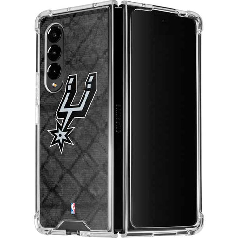 NBA San Antonio Spurs Dark Rust Galaxy Z Fold4 5G Clear Case