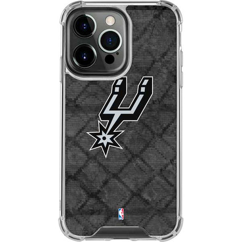 NBA San Antonio Spurs Dark Rust iPhone 15 Pro Clear Case