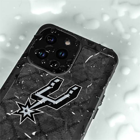 NBA San Antonio Spurs Dark Rust iPhone 14 Pro Waterproof Case
