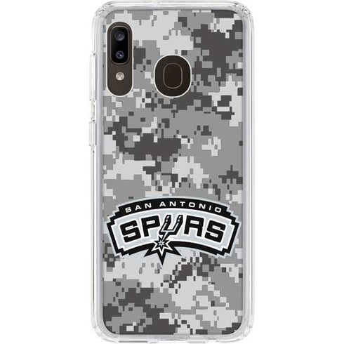 NBA San Antonio Spurs Digi Camo Galaxy A20 Clear Case