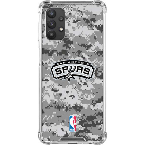 NBA San Antonio Spurs Digi Camo Galaxy A32 5G Clear Case