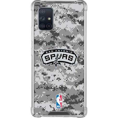 NBA San Antonio Spurs Digi Camo Galaxy A71 5G Clear Case