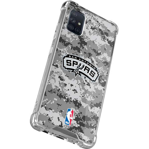NBA San Antonio Spurs Digi Camo Galaxy A71 5G Clear Case