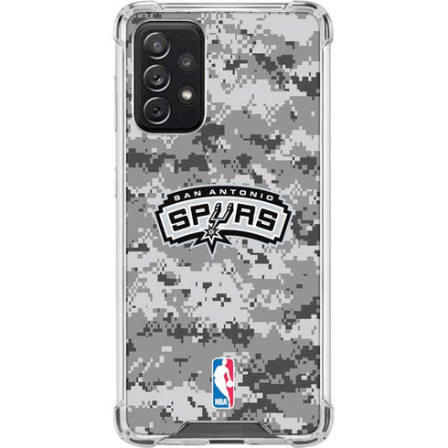 NBA San Antonio Spurs Digi Camo Galaxy A72 5G Clear Case