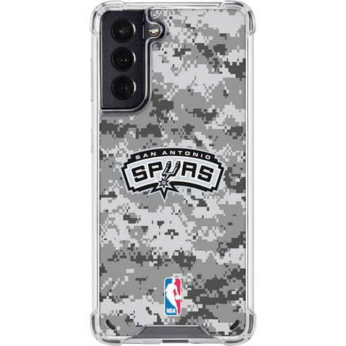 NBA San Antonio Spurs Digi Camo Galaxy S21 5G Clear Case