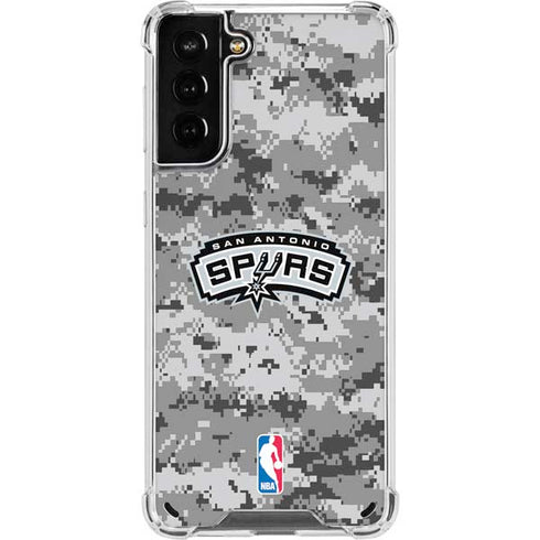 NBA San Antonio Spurs Digi Camo Galaxy S21 Plus 5G Clear Case